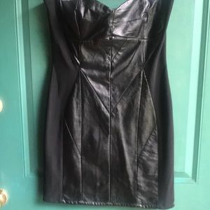 Sexy leather dress